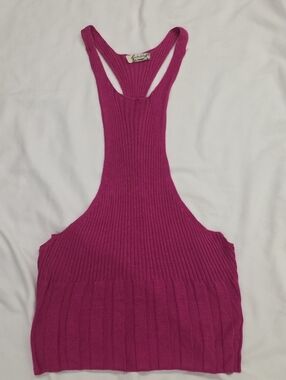 Free People Intimately Magenta Ribbed Knit Tank Top Size Medium